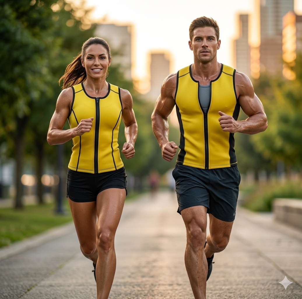 Chaleco deportivo con efecto sauna para hombre y mujer